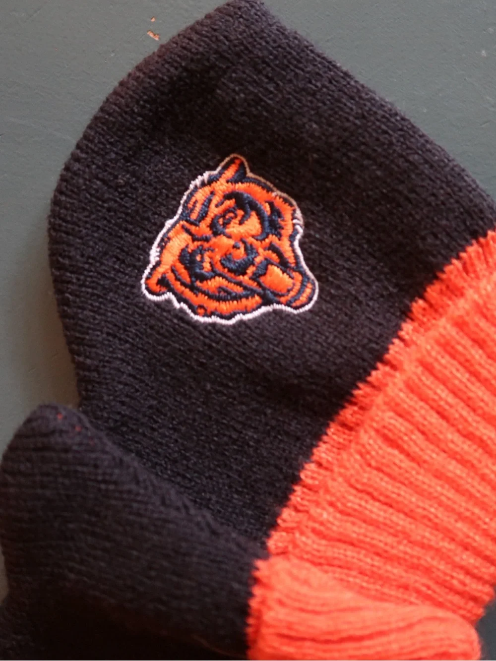 '47 Kids Chicago Bears Black & Orange Knit Mittens